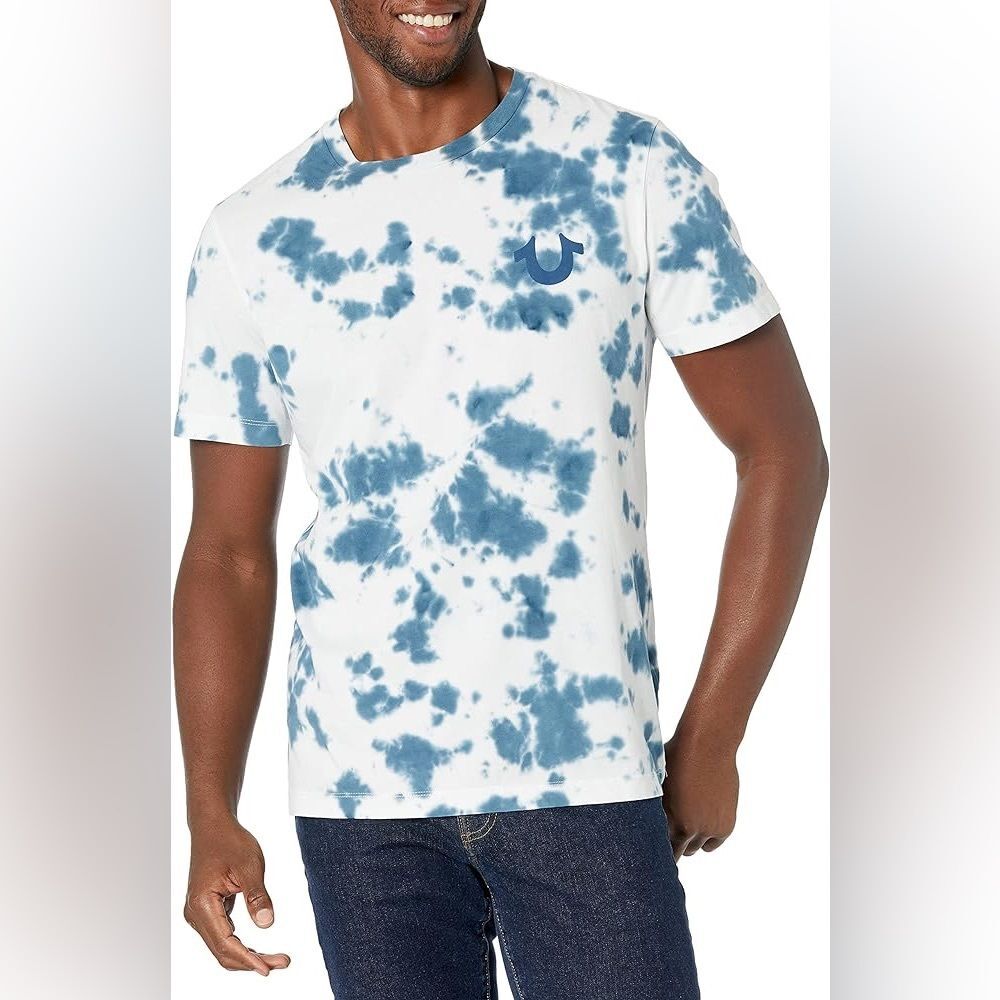 True Religion Men's Short Sleeve Sunset Tee Southbay Steel Crew Neck Size 3XL